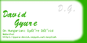 david gyure business card